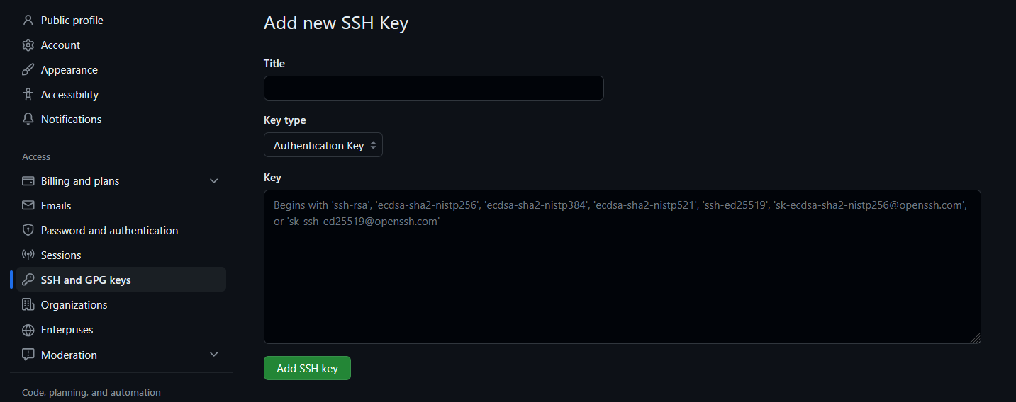 github public key